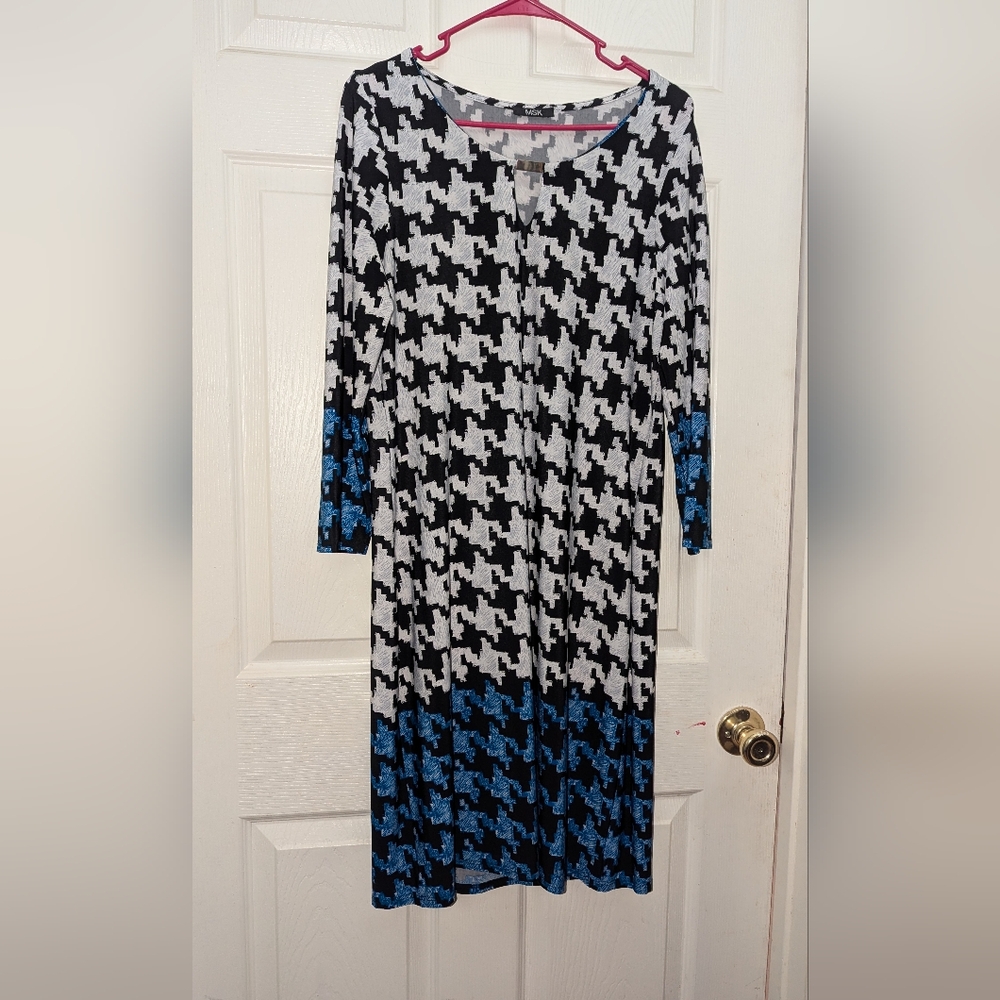 MSK Houndstooth Dress